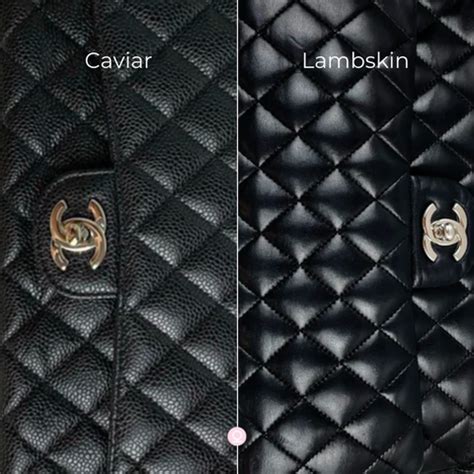 chanel classic lambskin or caviar|GUIDE TO CHANEL: CAVIAR VS LAMBSKIN .